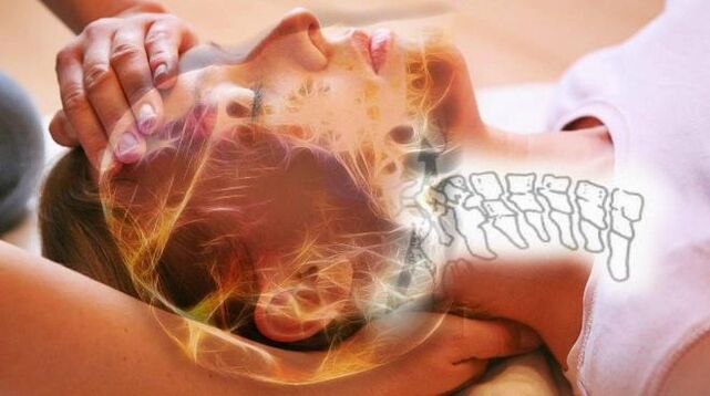 Degenerative changes in the spinal cords in the cervix osteochondrosis